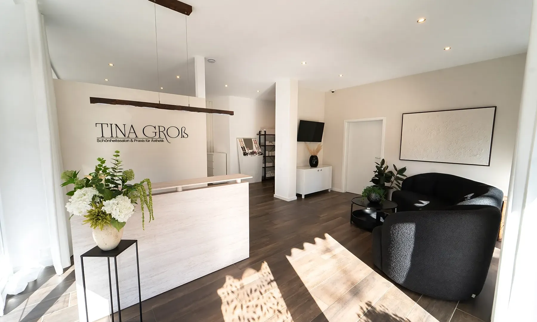 Empfangsbereich Schönheitssalon Tina Groß Bad Sassendorf – ästhetische Medizin seit 2010